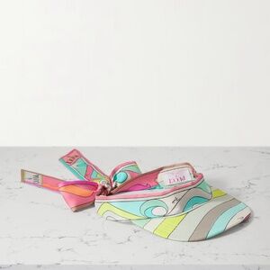 Brand New with tags: PUCCI Printed silk-twill visor